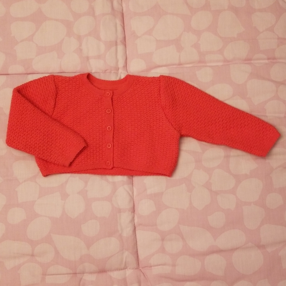 Baby Girl Long Sleeve Button Down Shrug Cardigan